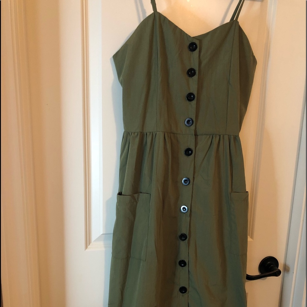 Button down sweetheart dress